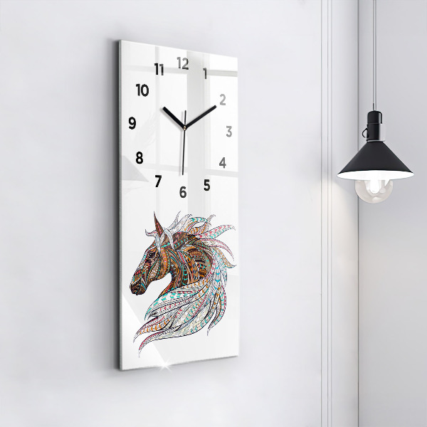 Orologio verticale Illustrazione di cavallo