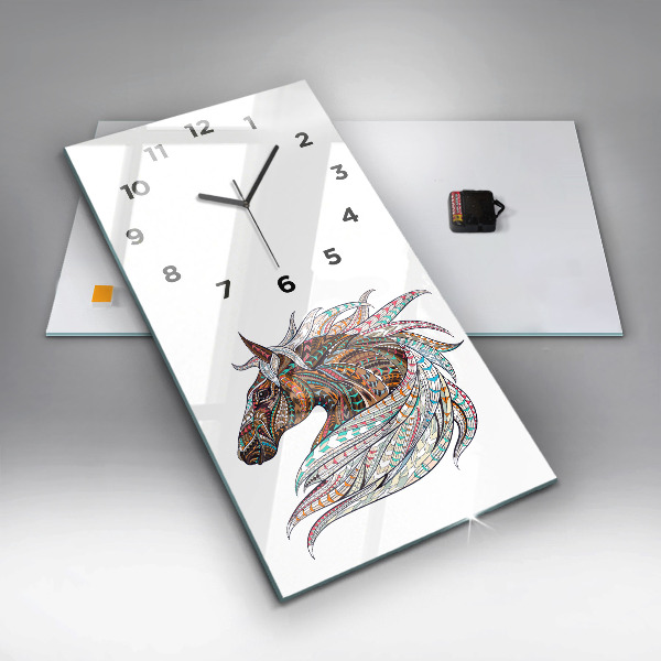 Orologio verticale Illustrazione di cavallo
