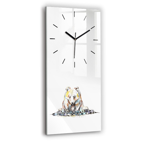 Orologio verticale Astrazione orso città