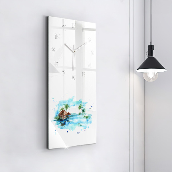 Orologio verticale Immagine di un'isola deserta