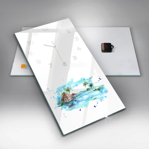 Orologio verticale Immagine di un'isola deserta