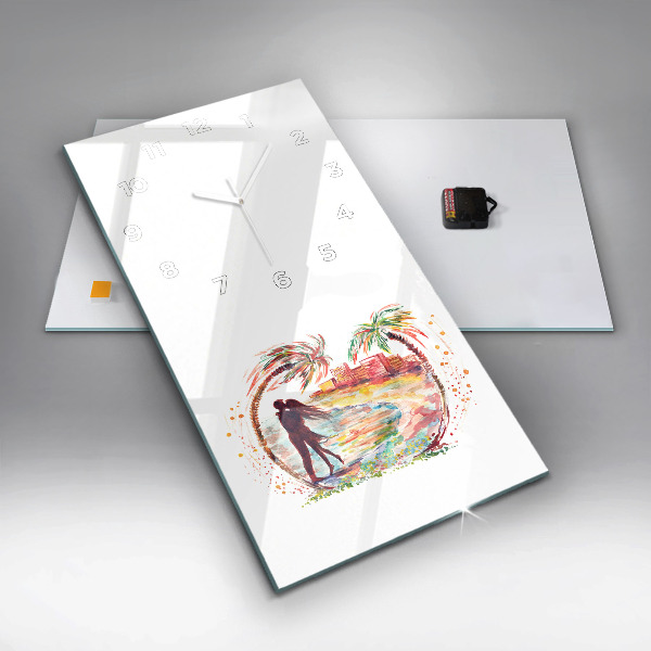 Orologio verticale Amore acquerello a Miami Beach