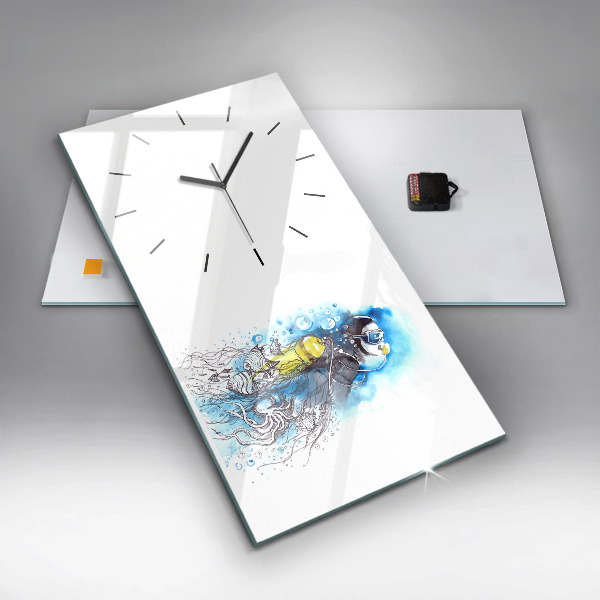 Orologio verticale Vita dei pesci sottomarini