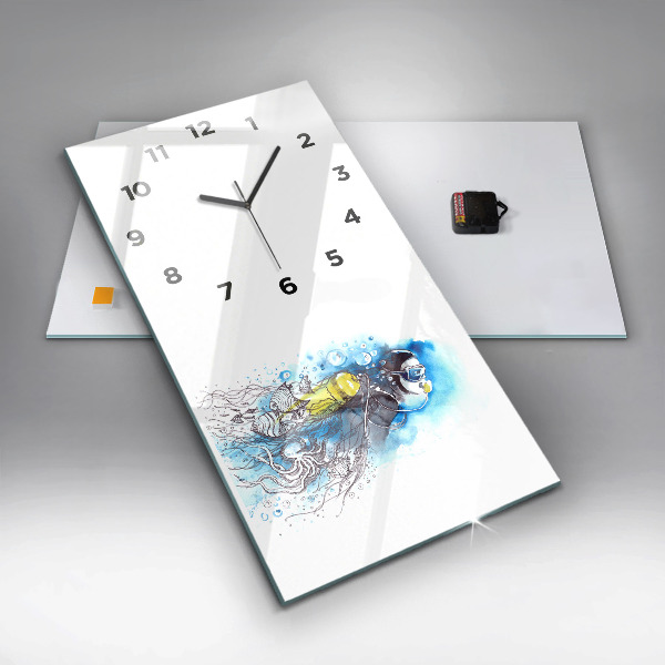 Orologio verticale Vita dei pesci sottomarini