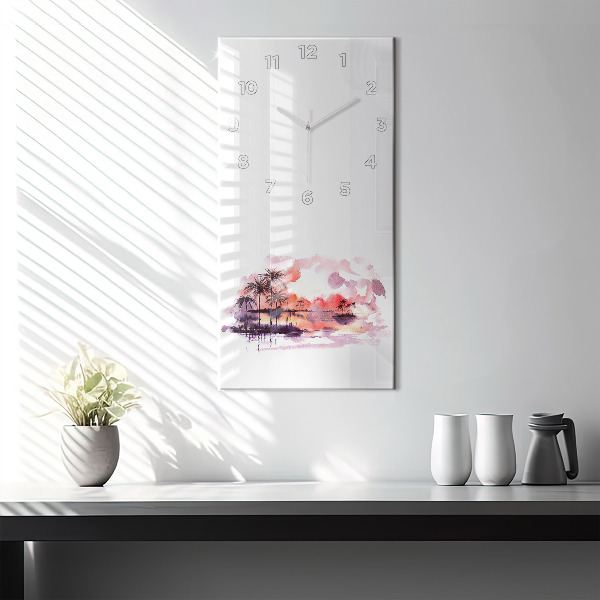 Orologio verticale Paesaggio tropicale