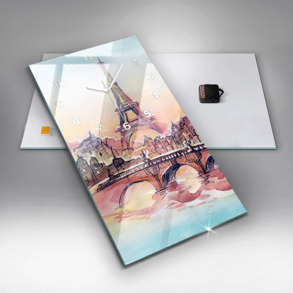 Orologio verticale Paesaggio dipinto di Parigi