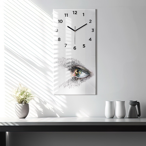 Orologio verticale Disegno di un occhio umano