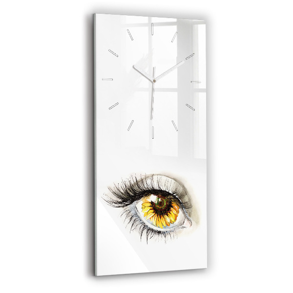 Orologio verticale Fiore di girasole nell'occhio