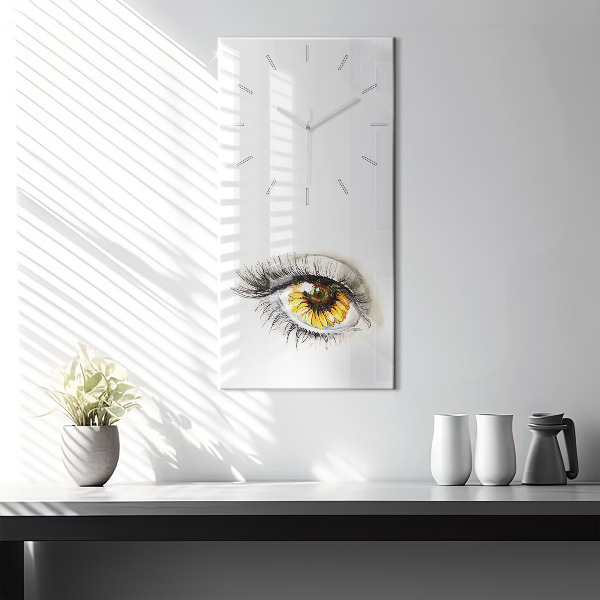 Orologio verticale Fiore di girasole nell'occhio