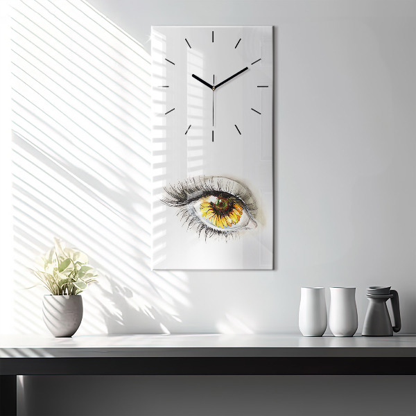 Orologio verticale Fiore di girasole nell'occhio