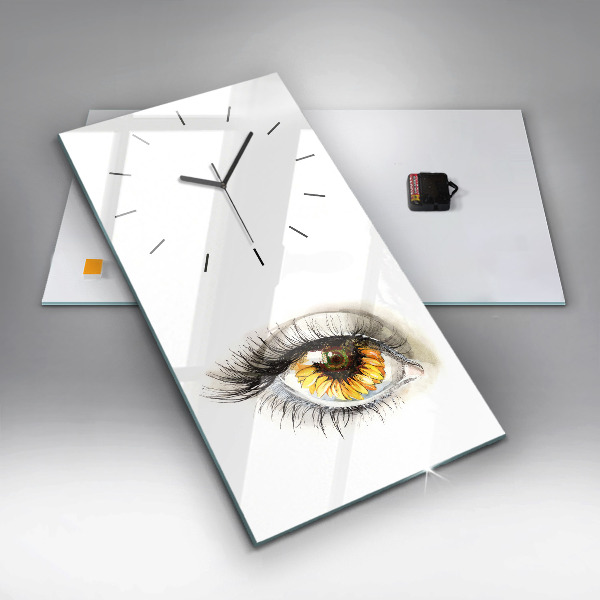 Orologio verticale Fiore di girasole nell'occhio