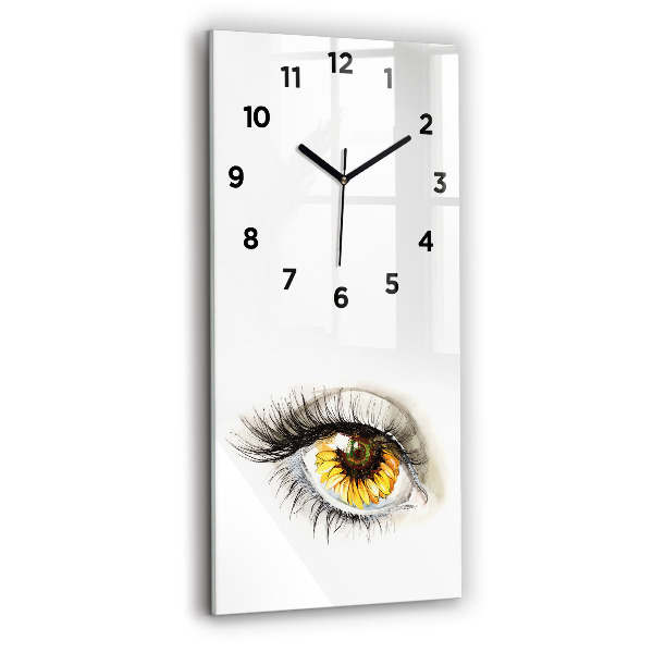 Orologio verticale Fiore di girasole nell'occhio