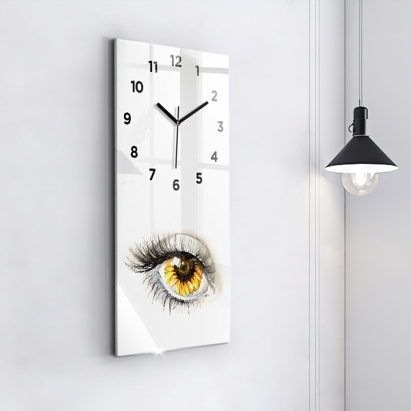 Orologio verticale Fiore di girasole nell'occhio