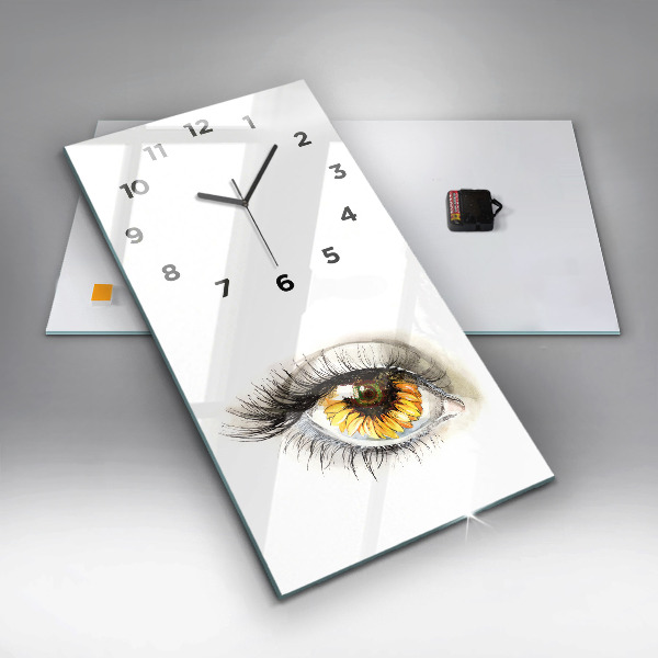 Orologio verticale Fiore di girasole nell'occhio