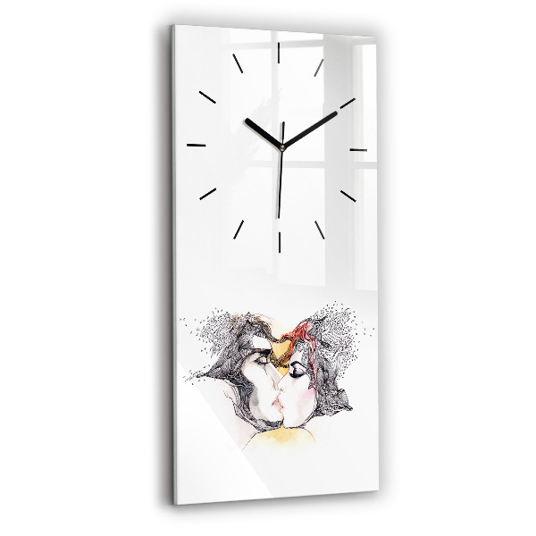 Orologio verticale Disegno di bacio d'amore