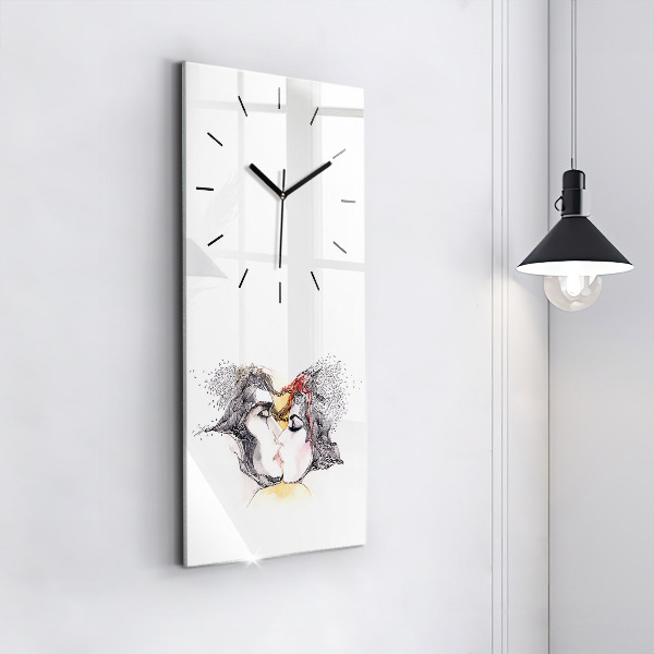 Orologio verticale Disegno di bacio d'amore