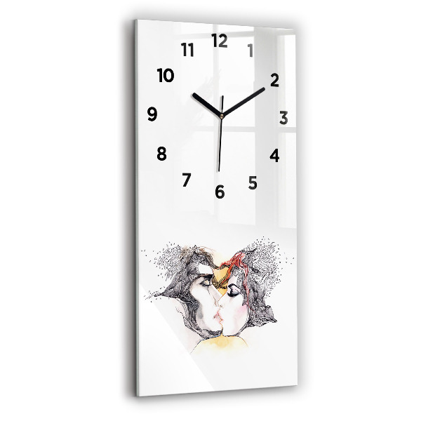 Orologio verticale Disegno di bacio d'amore