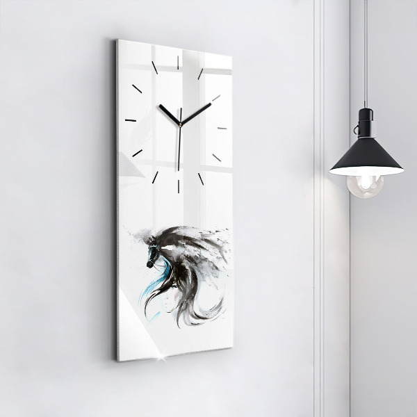 Orologio verticale Cavallo e donna astratti