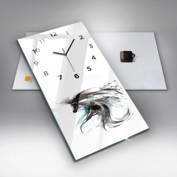 Orologio verticale Cavallo e donna astratti