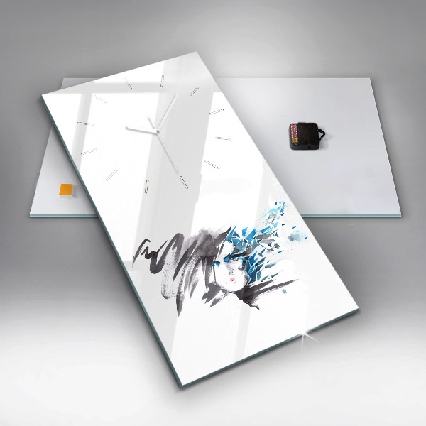 Orologio verticale Volto di donna astratto