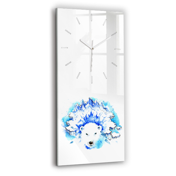 Orologio verticale Orso sullo sfondo del ghiaccio