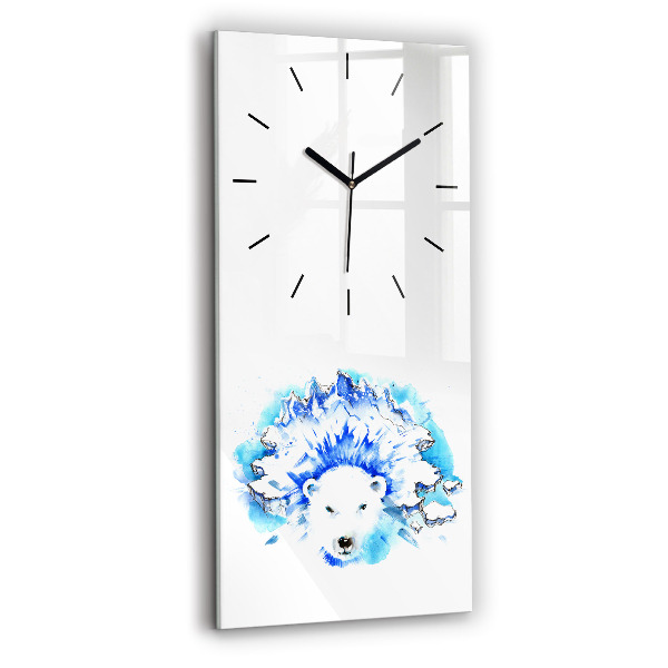 Orologio verticale Orso sullo sfondo del ghiaccio