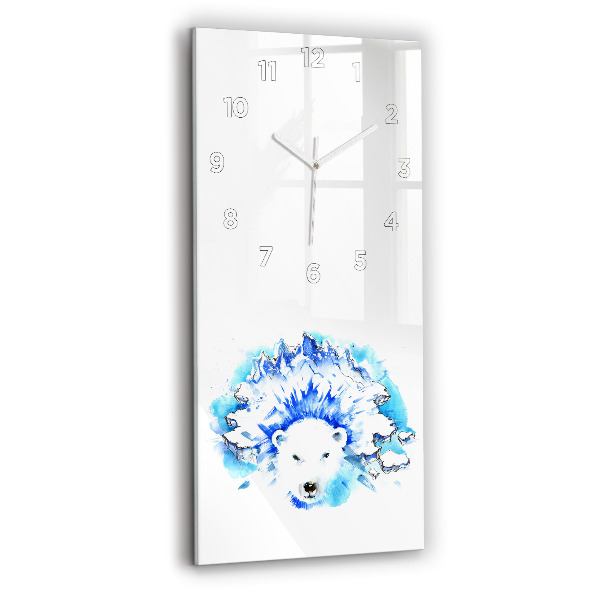 Orologio verticale Orso sullo sfondo del ghiaccio