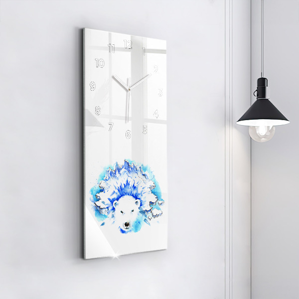 Orologio verticale Orso sullo sfondo del ghiaccio