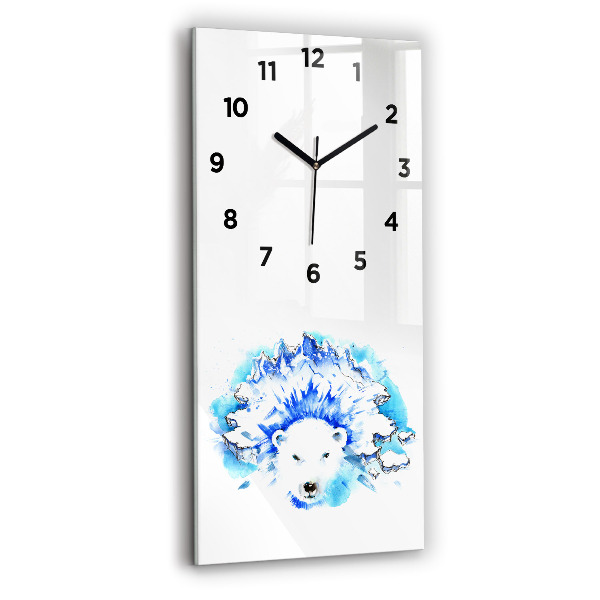 Orologio verticale Orso sullo sfondo del ghiaccio