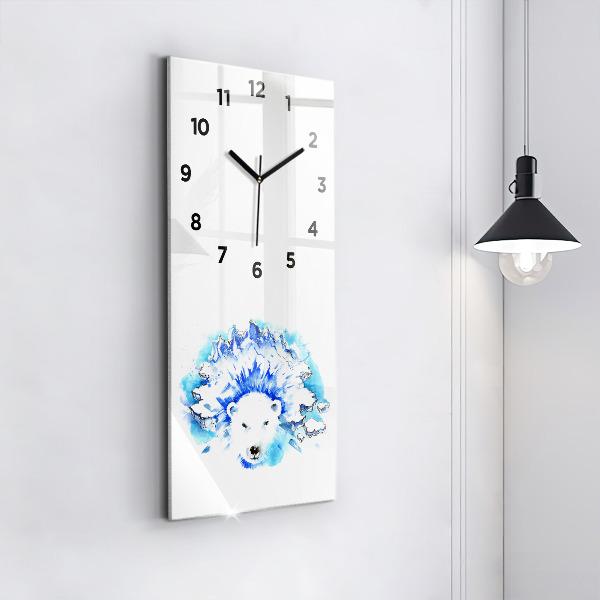 Orologio verticale Orso sullo sfondo del ghiaccio
