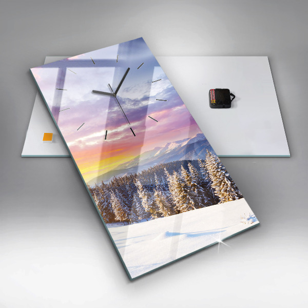 Orologio verticale Paesaggio montano invernale