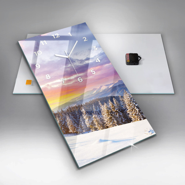 Orologio verticale Paesaggio montano invernale