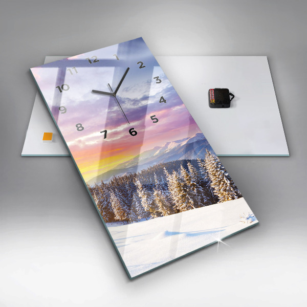 Orologio verticale Paesaggio montano invernale