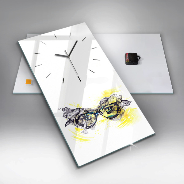 Orologio verticale Occhi con occhiali