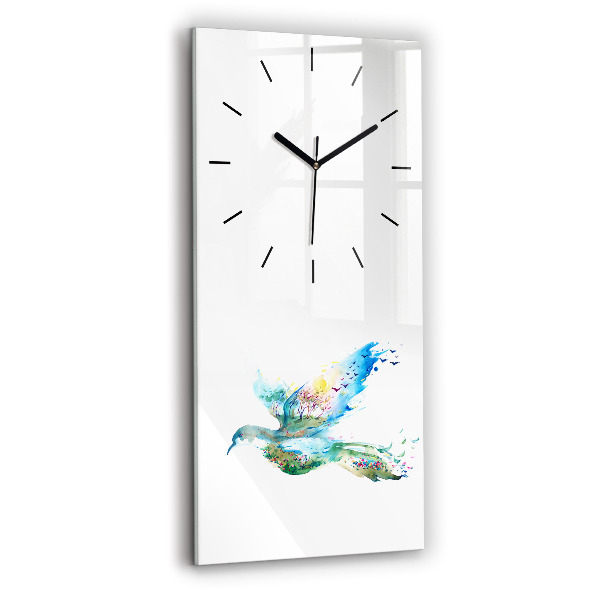 Orologio verticale Astrazione di uccello e primavera