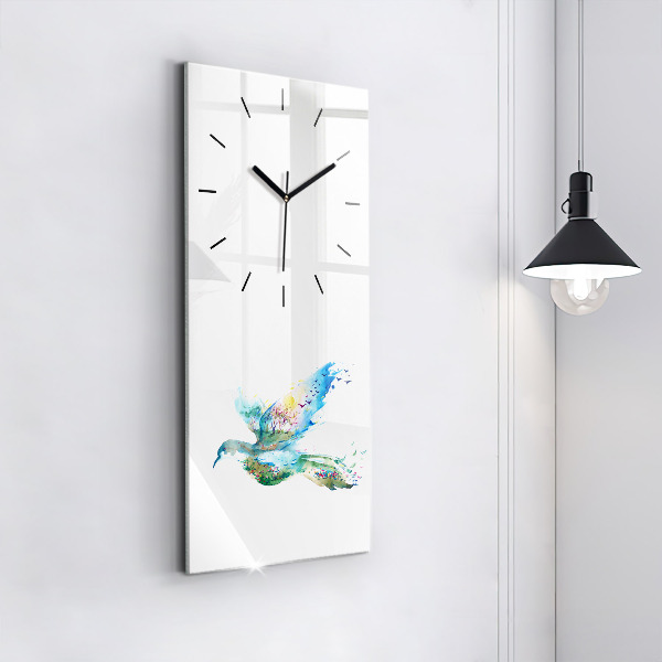 Orologio verticale Astrazione di uccello e primavera