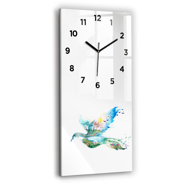 Orologio verticale Astrazione di uccello e primavera