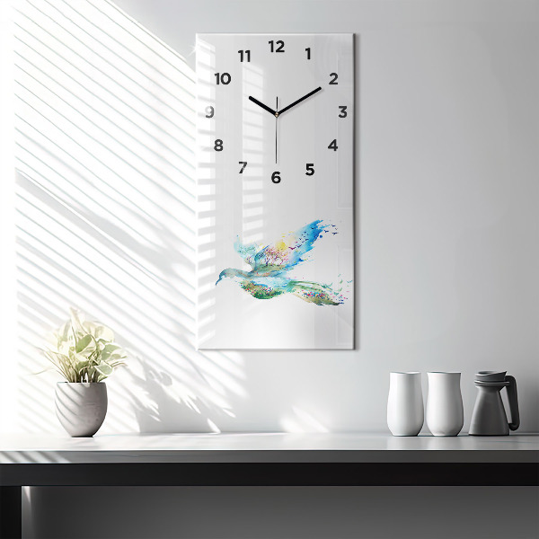 Orologio verticale Astrazione di uccello e primavera