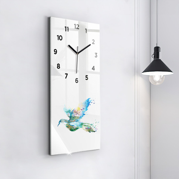 Orologio verticale Astrazione di uccello e primavera