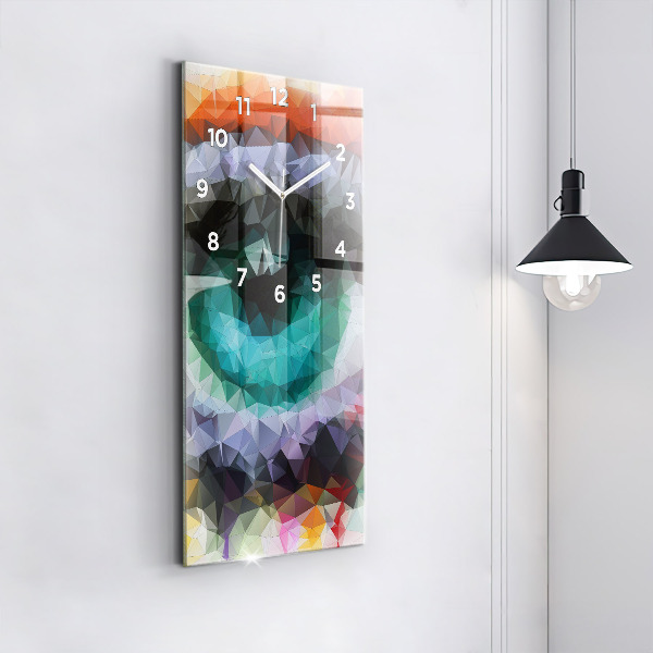 Orologio verticale Occhio umano colorato