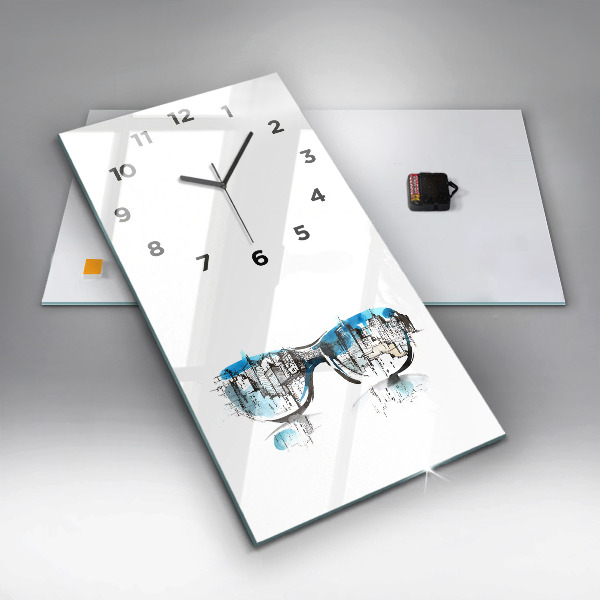 Orologio verticale Città con gli occhiali