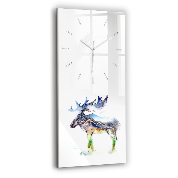 Orologio verticale Paesaggio di alci e montagne