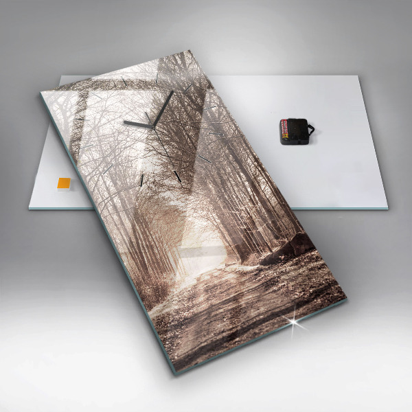 Orologio verticale Sentiero forestale in seppia