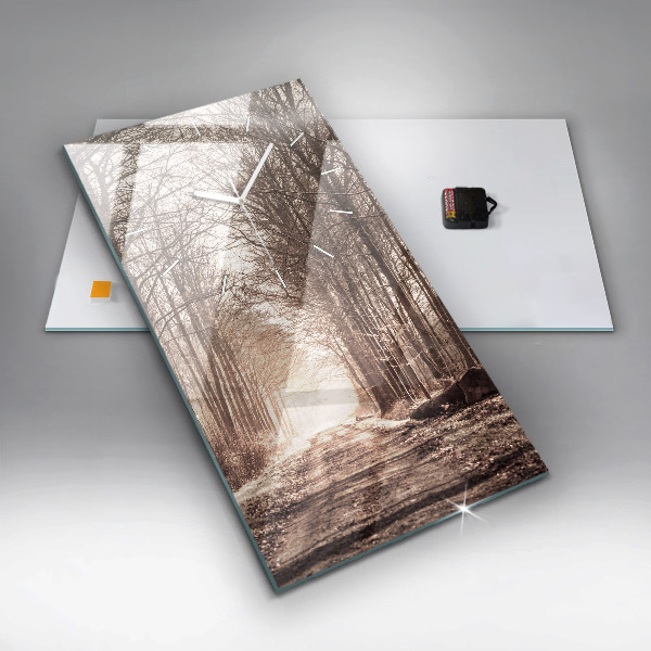 Orologio verticale Sentiero forestale in seppia