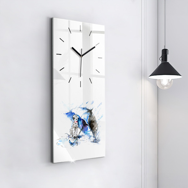 Orologio verticale Dalmata e ombrello