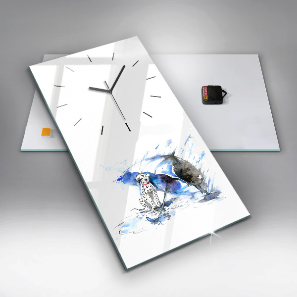 Orologio verticale Dalmata e ombrello