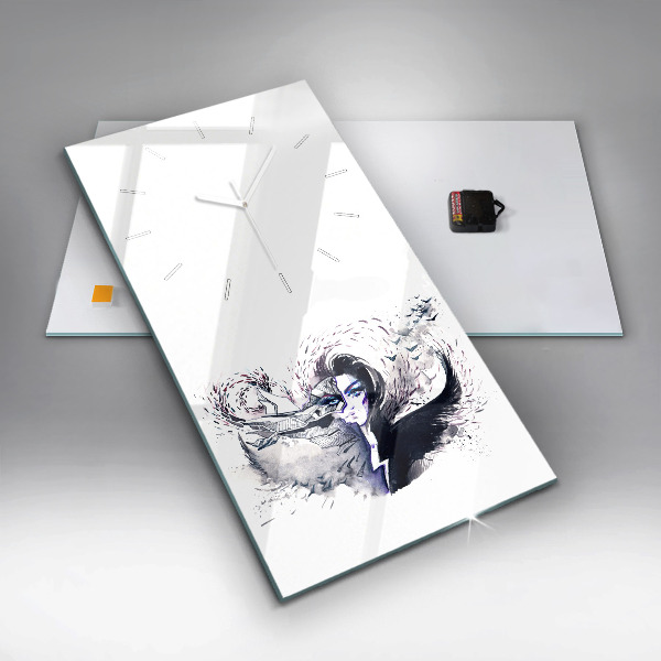 Orologio verticale Illustrazione di una donna