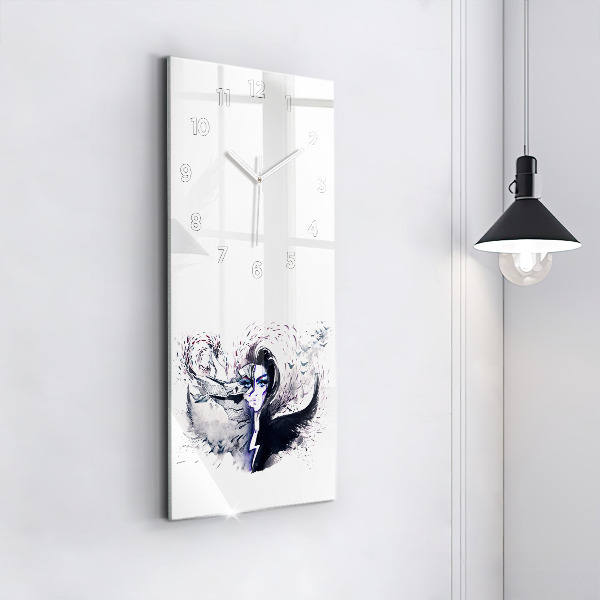 Orologio verticale Illustrazione di una donna