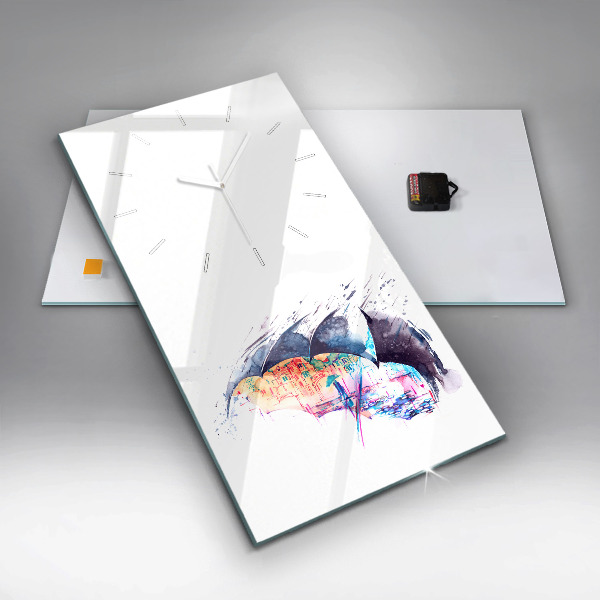 Orologio verticale Ombrello antipioggia e città