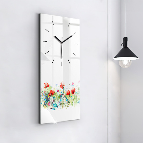 Orologio verticale Fiori nel prato